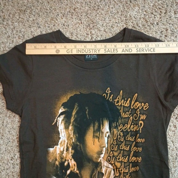 Bob Marley Zion - Is This Love Brown T-Shirt - Women's Small Fitted - Picture 10 of 10